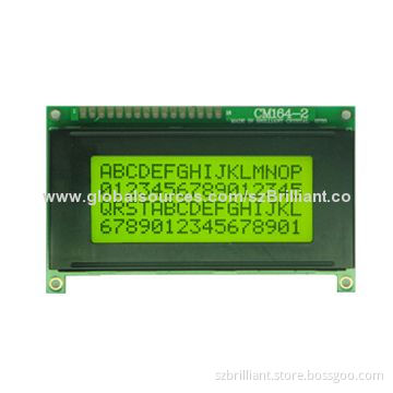 16 x 4 Dot-matrix LCD Module with Zebra Connector, Wide Temperature, SPLC780, Serial Parallel